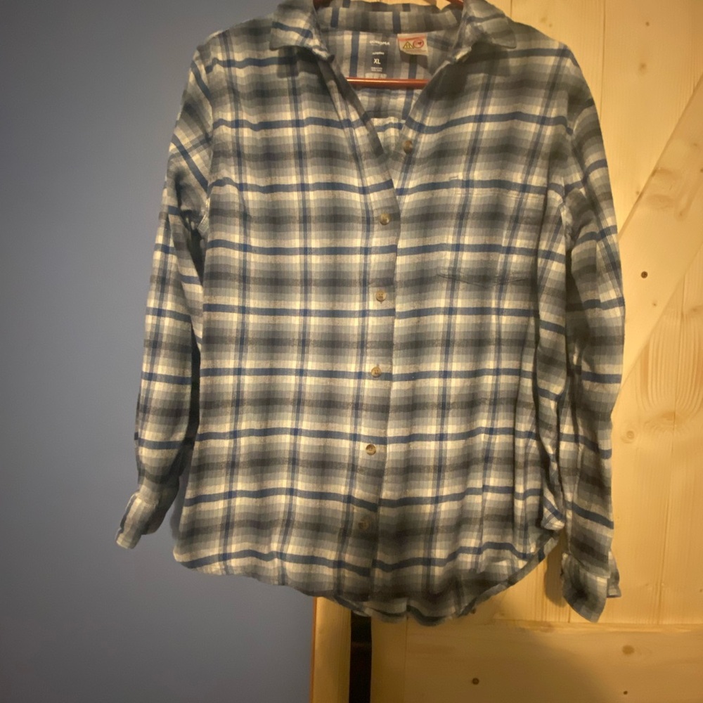Sonoma Blue and White Checkered Shirt